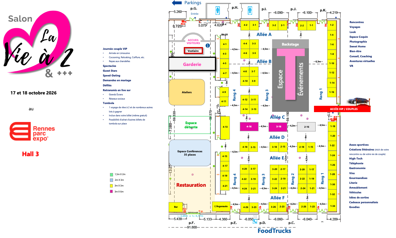 Plan du Salon LA VIE À 2 RENNES 2026