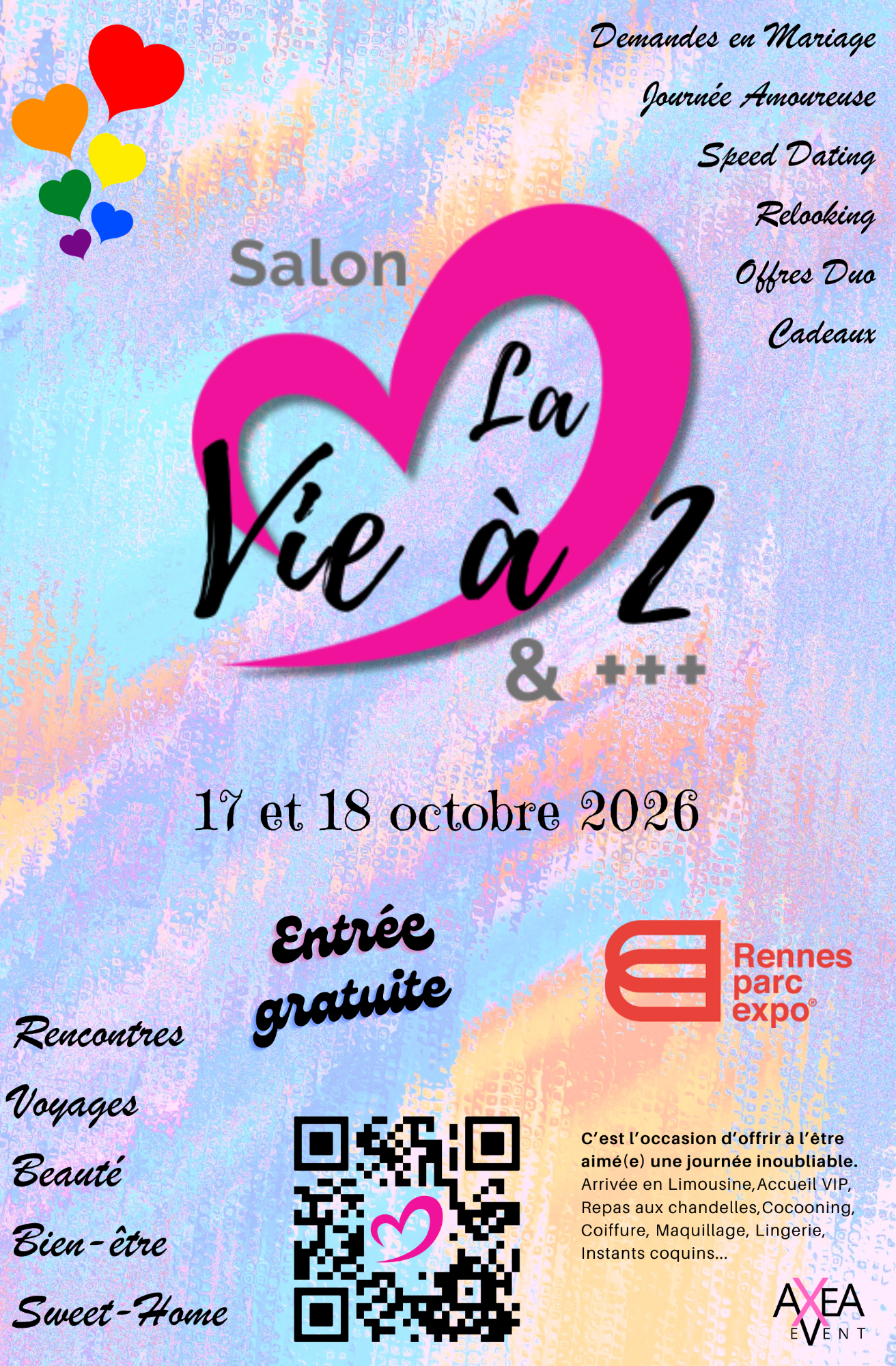 Affiche du Salon La Vie à 2 au Rennes Parc Expo les 17 et 18 octobre 2026